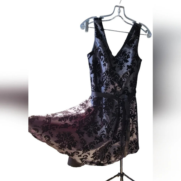 Black Collection Black Velvet  Cocktail Dress Sleeveless Small - Picture 5 of 16